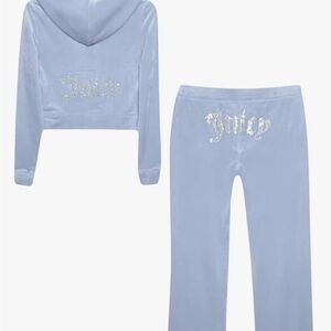 Juicy Couture Blue Velour Tracksuit